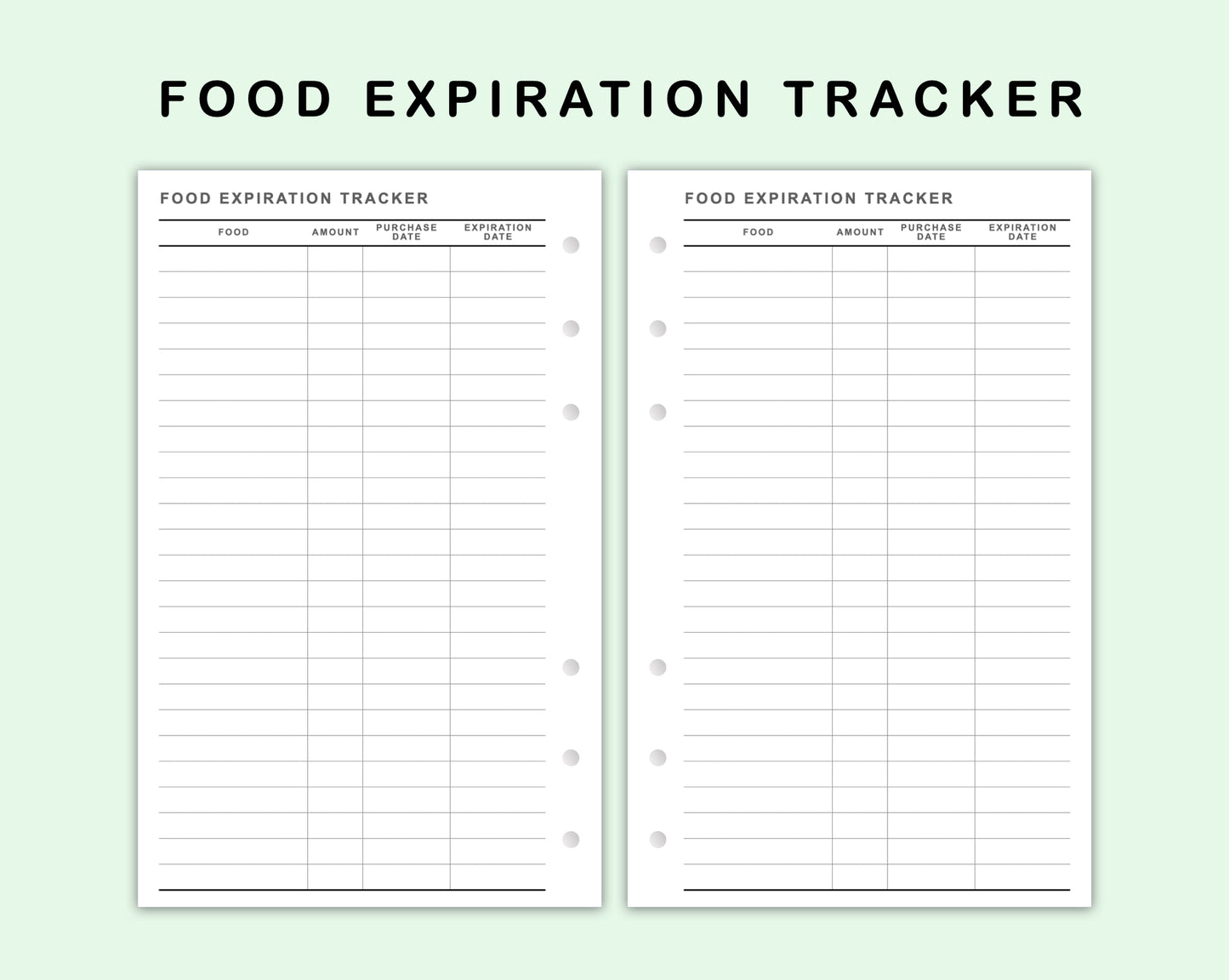 FC Compact Inserts - Food Expiration Tracker