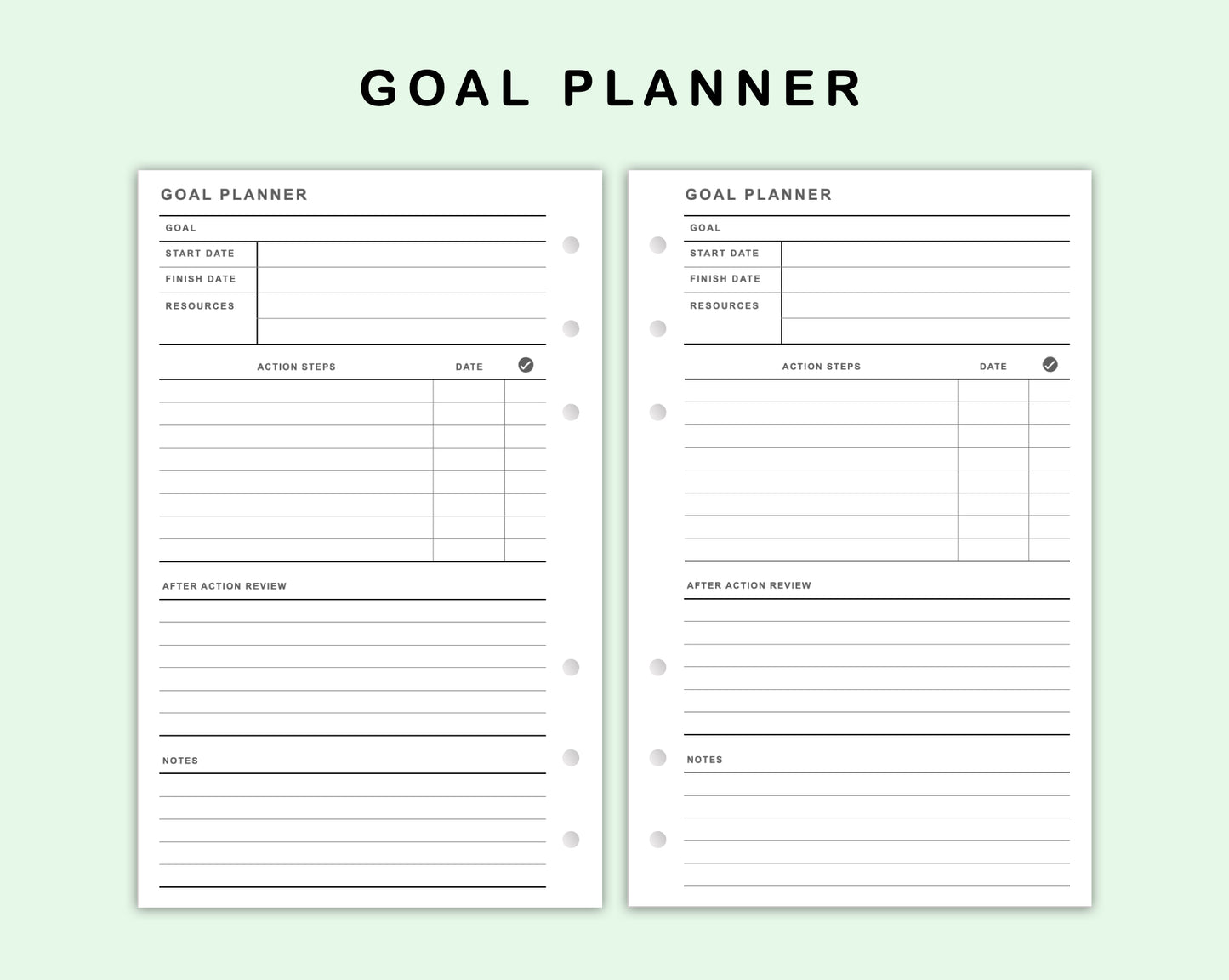 FC Compact Inserts - Goal Planner