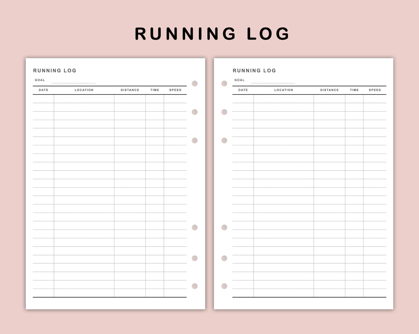 B6 Inserts - Running Log