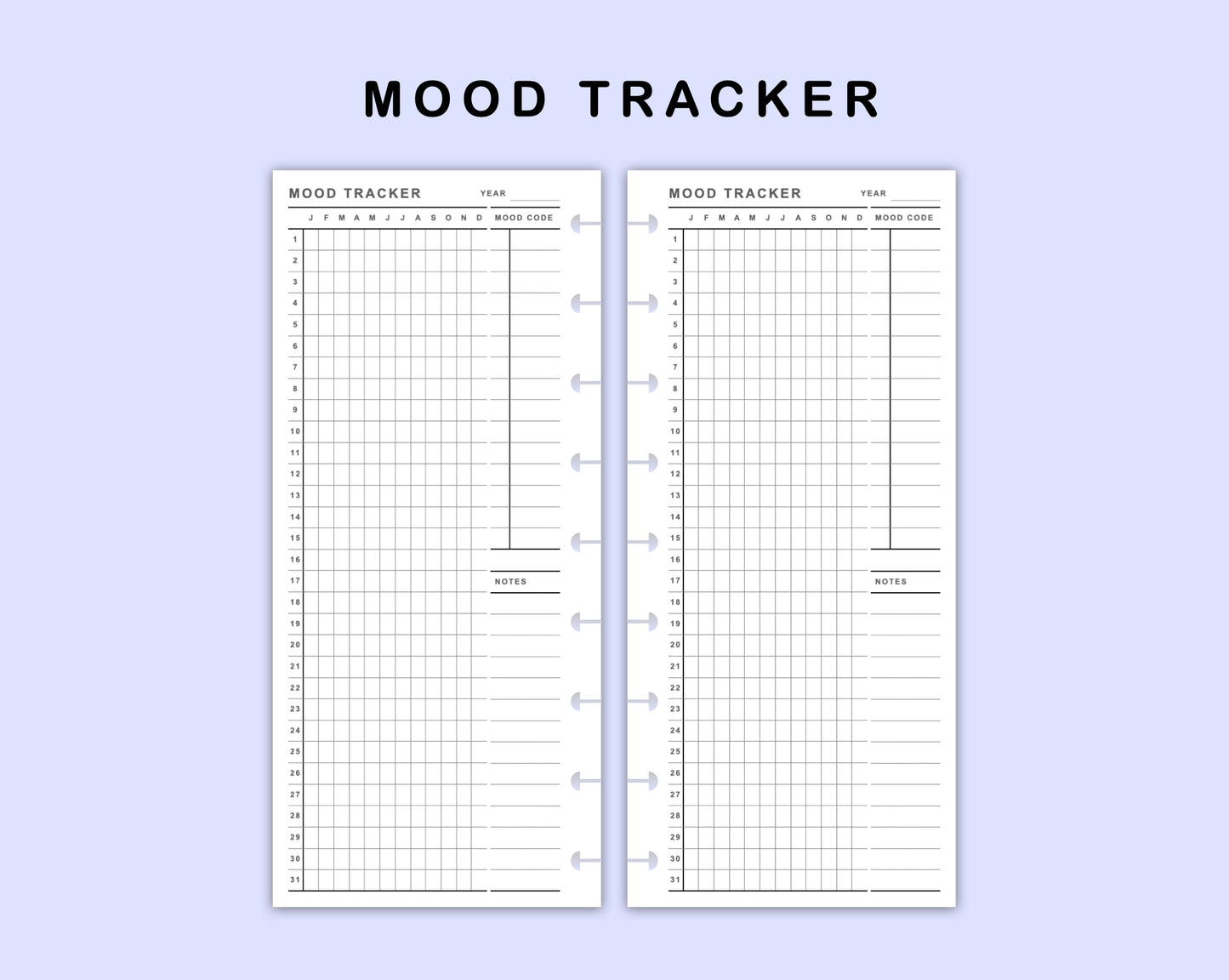 Skinny Classic HP Inserts - Mood Tracker