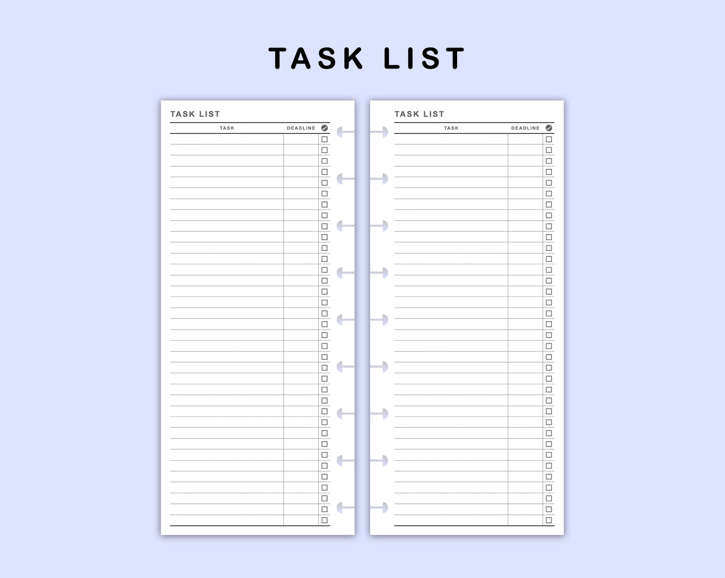 Skinny Classic HP Inserts - Task List