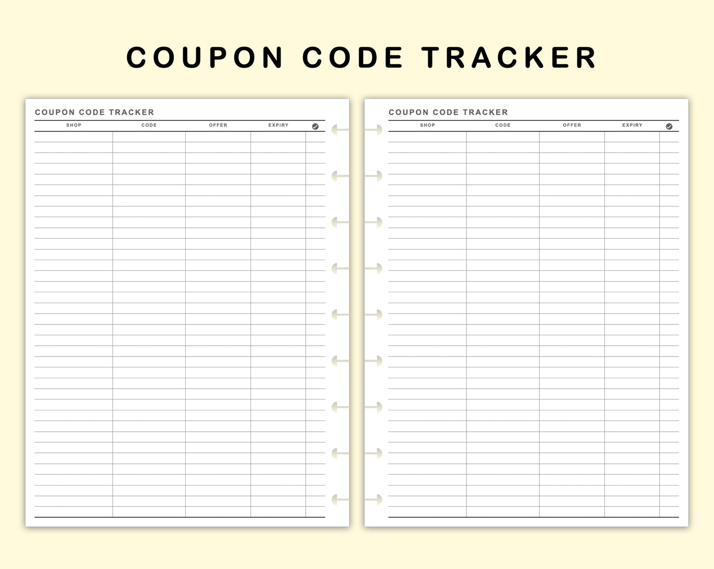 Classic HP Inserts - Coupon Code Tracker