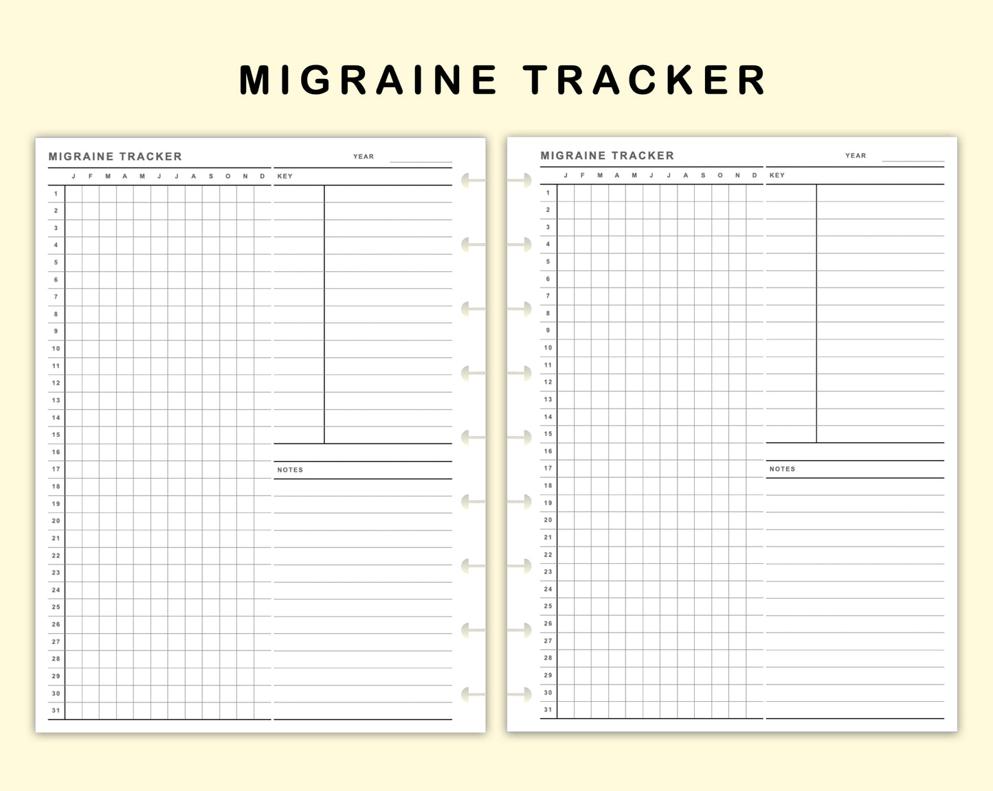 Classic HP Inserts - Migraine Tracker