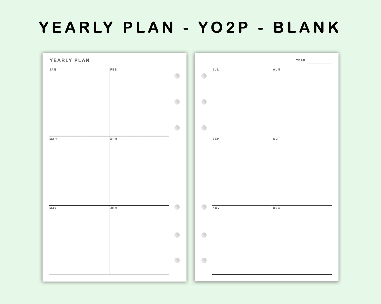 FC Compact Inserts - Yearly Plan - YO2P - Blank