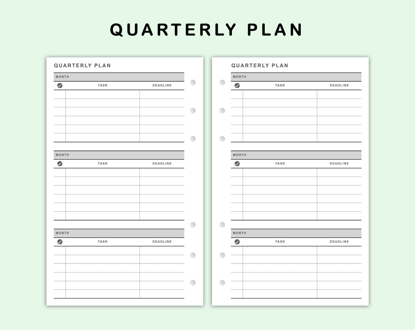 FC Compact Inserts - Quarterly Plan