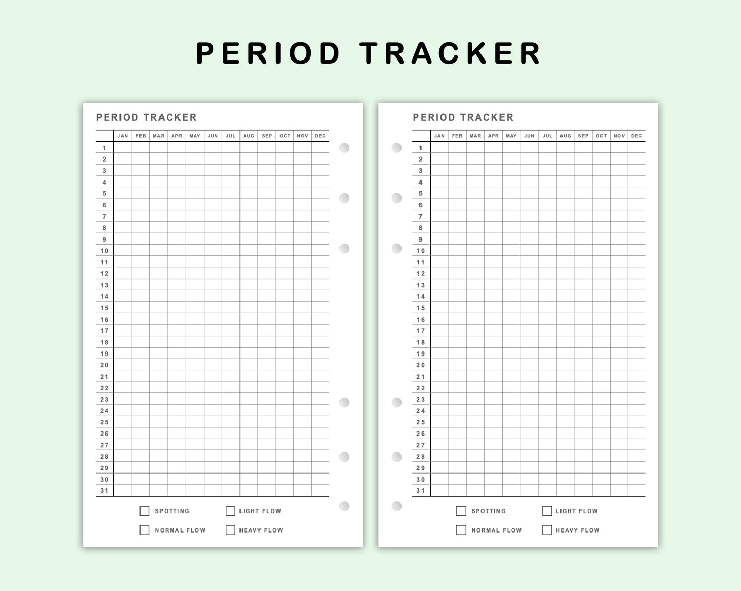 FC Compact Inserts - Period Tracker