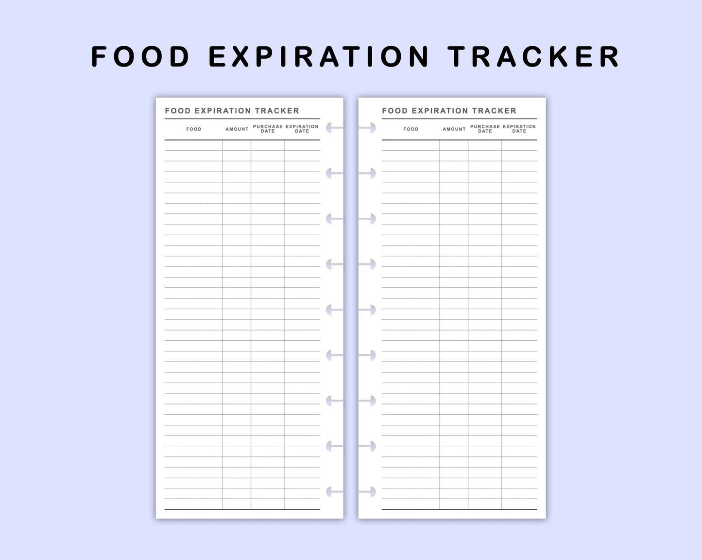 Skinny Classic HP Inserts - Food Expiration Tracker