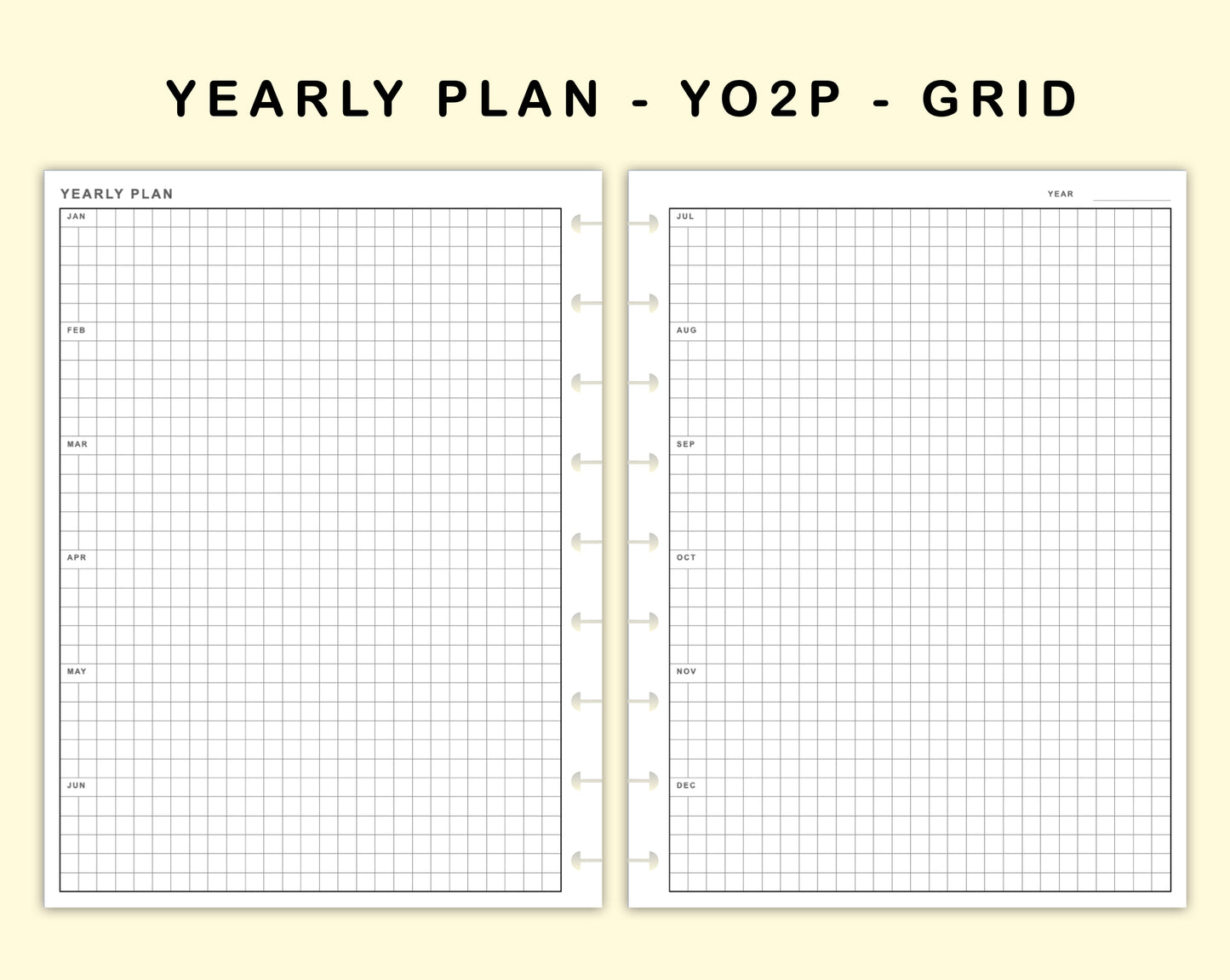 Classic HP Inserts - Yearly Plan - YO2P - Grid