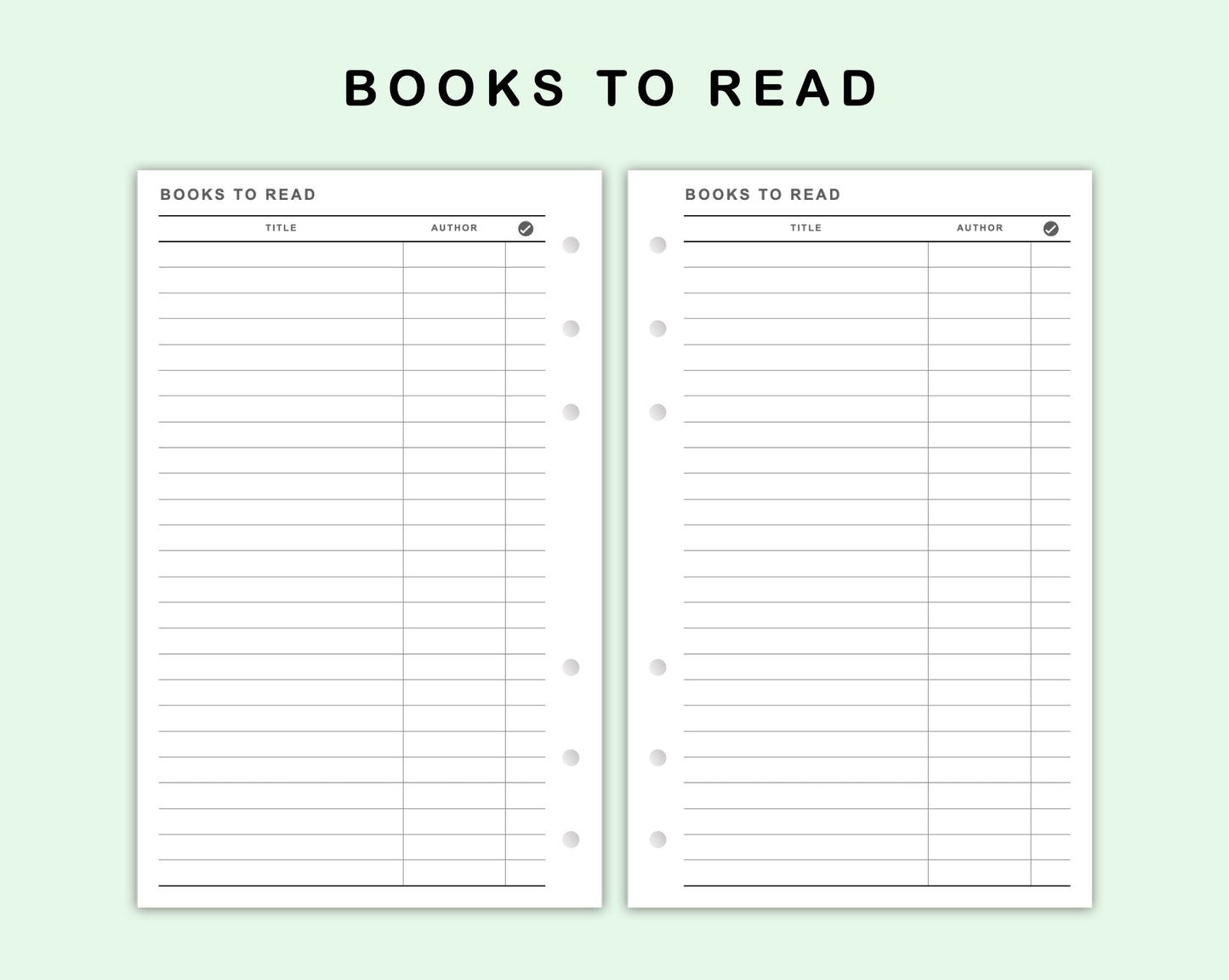 FC Compact Inserts - Books to read