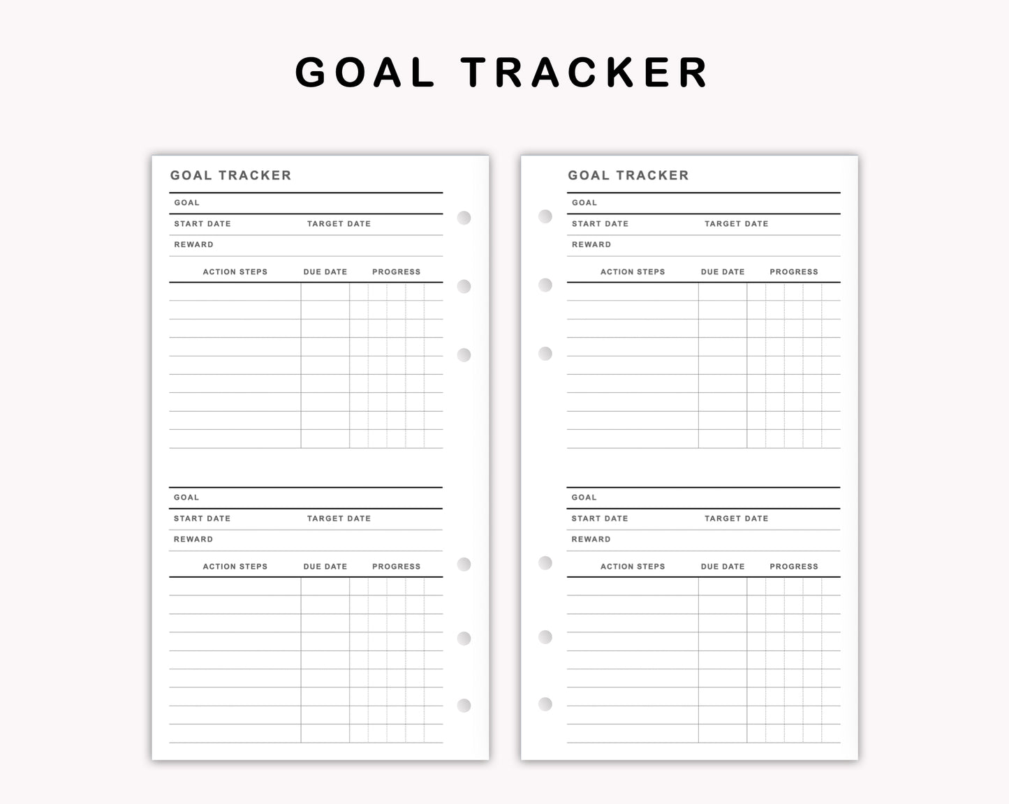 Personal Inserts - Goal Tracker