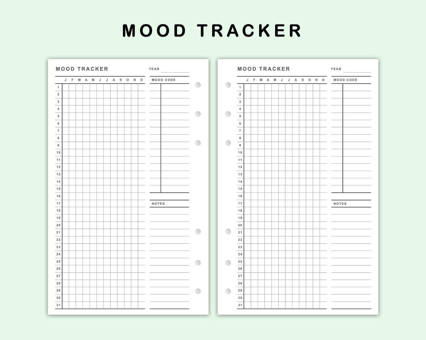 FC Compact Inserts - Mood Tracker