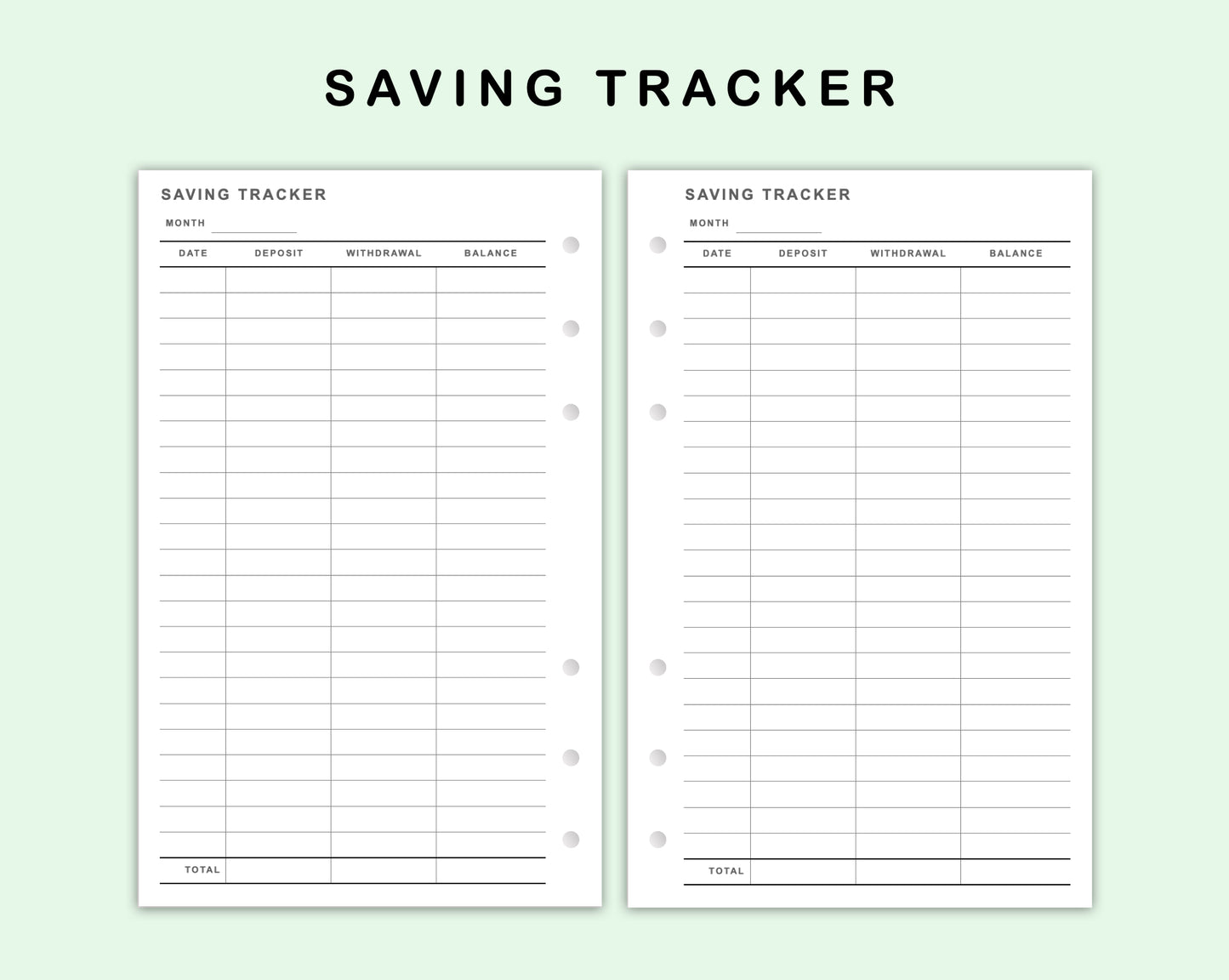 FC Compact Inserts - Saving Tracker