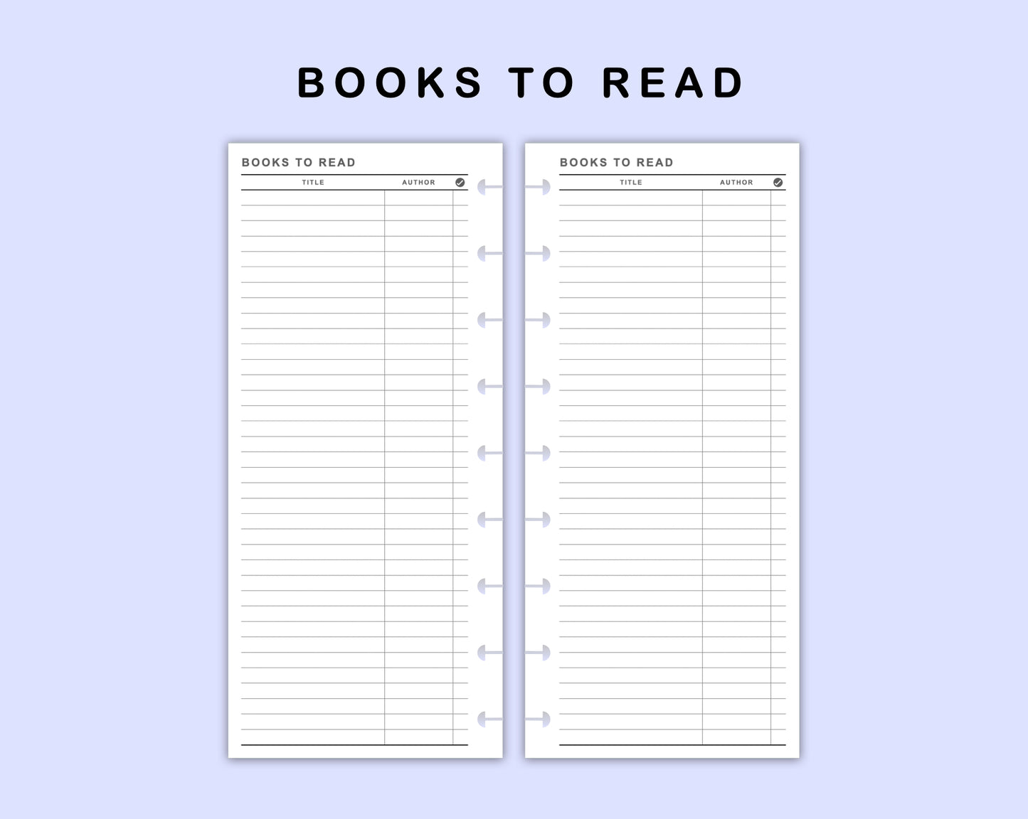 Skinny Classic HP Inserts - Books to read