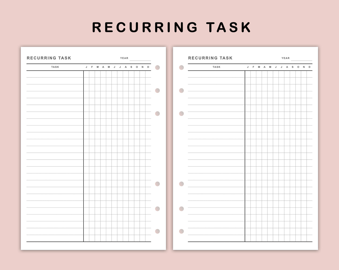 B6 Inserts - Recurring Task