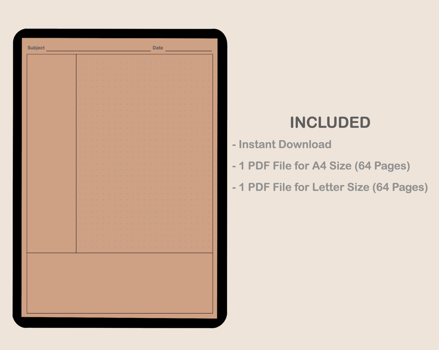 Digital Cornell Notes - Warm