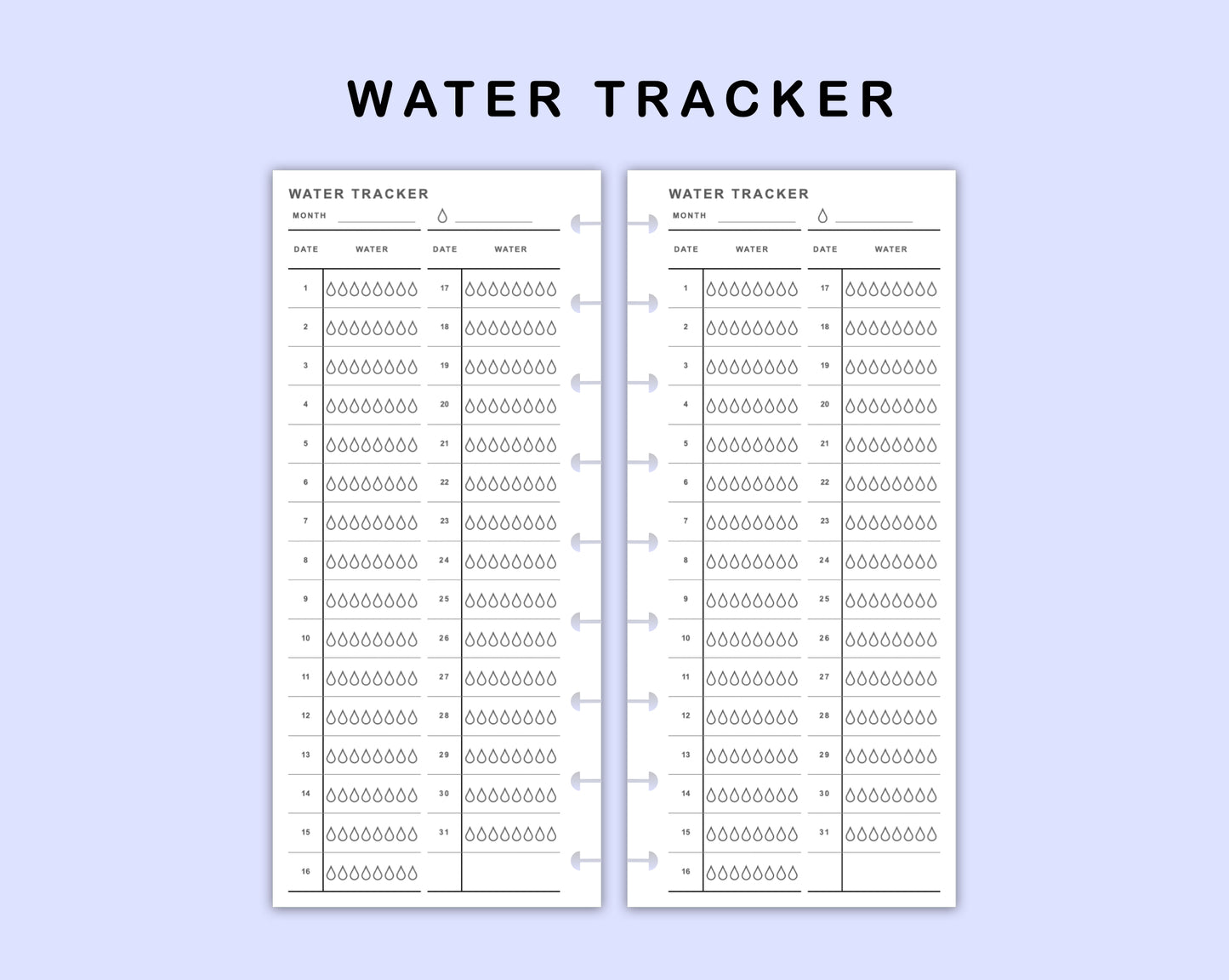 Skinny Classic HP Inserts - Water Tracker