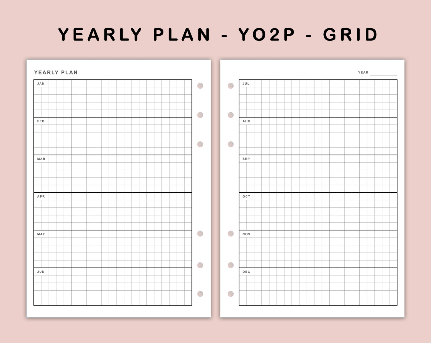 B6 Inserts - Yearly Plan - YO2P - Grid