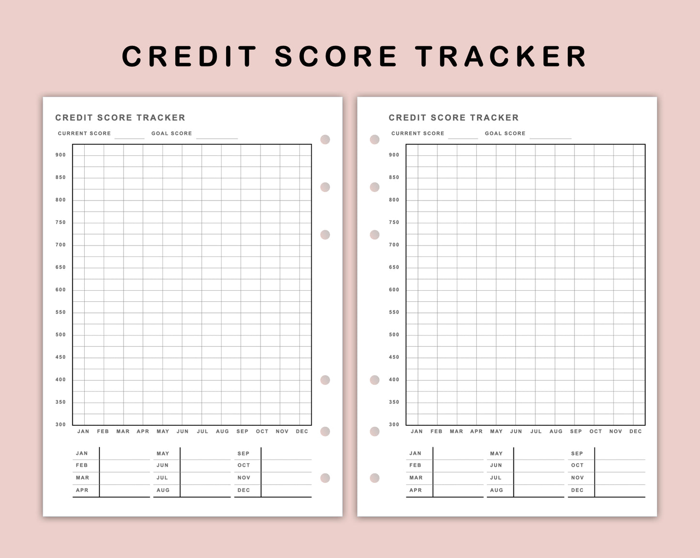 B6 Inserts - Credit Score Tracker