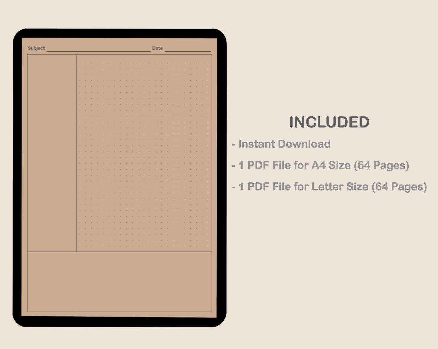 Digital Cornell Notes - Pastel