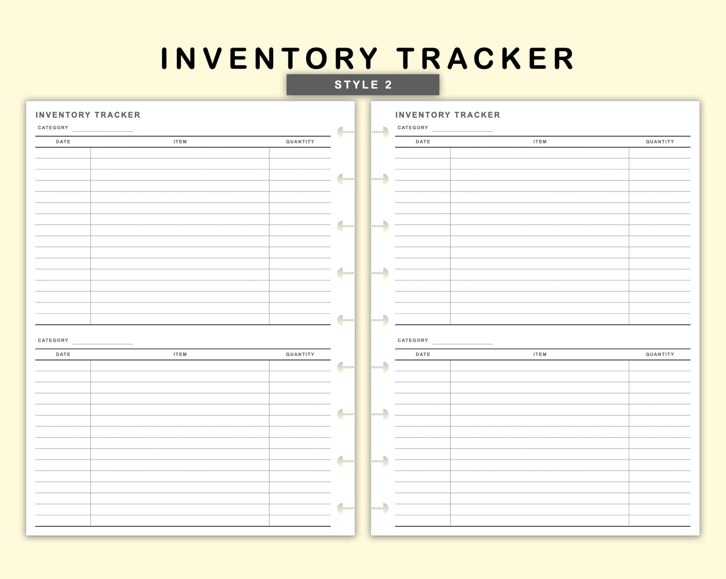 Classic HP Inserts - Inventory Tracker