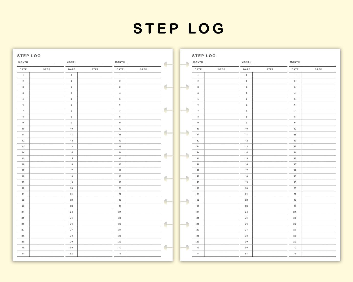 Classic HP Inserts - Step Log