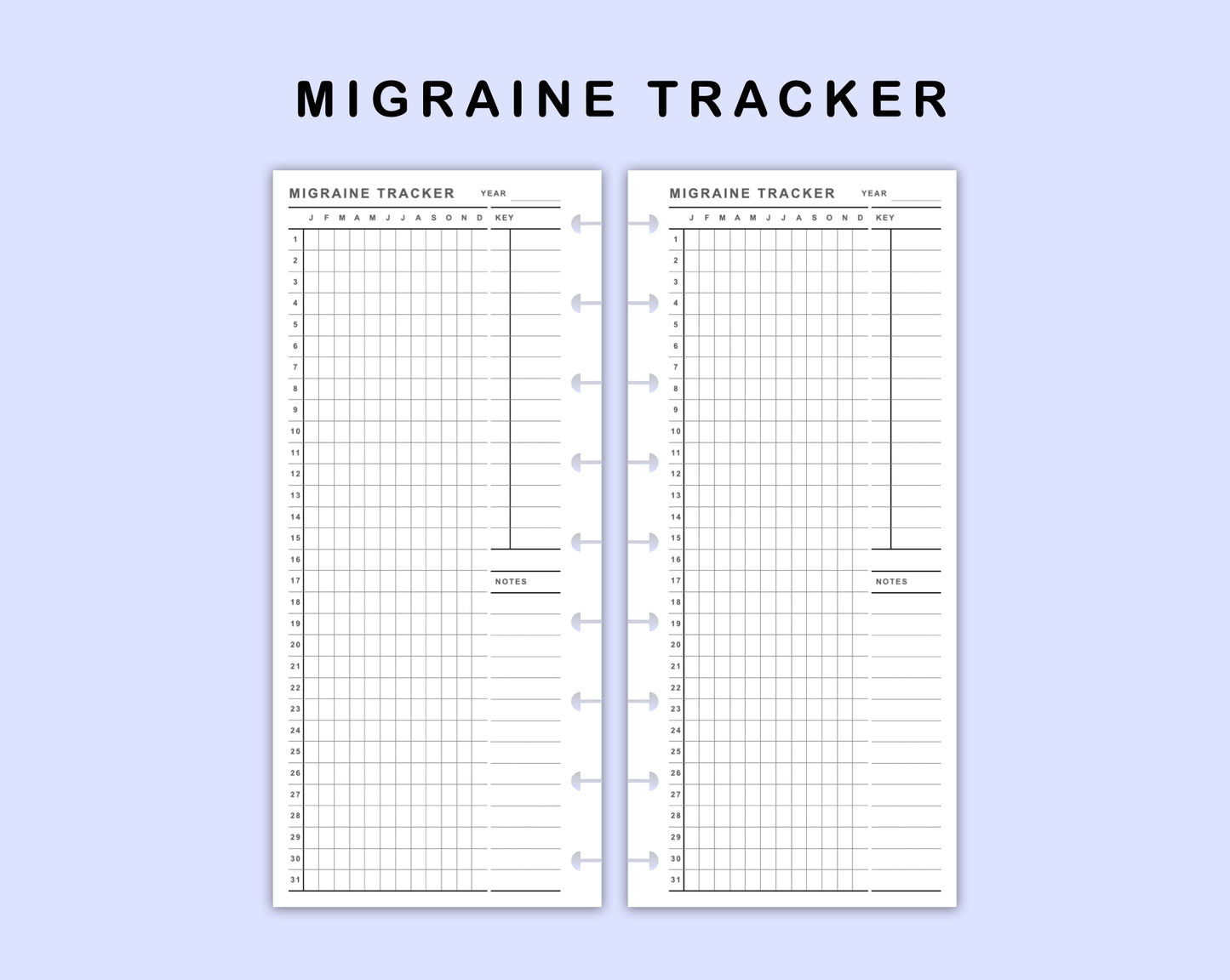 Skinny Classic HP Inserts - Migraine Tracker