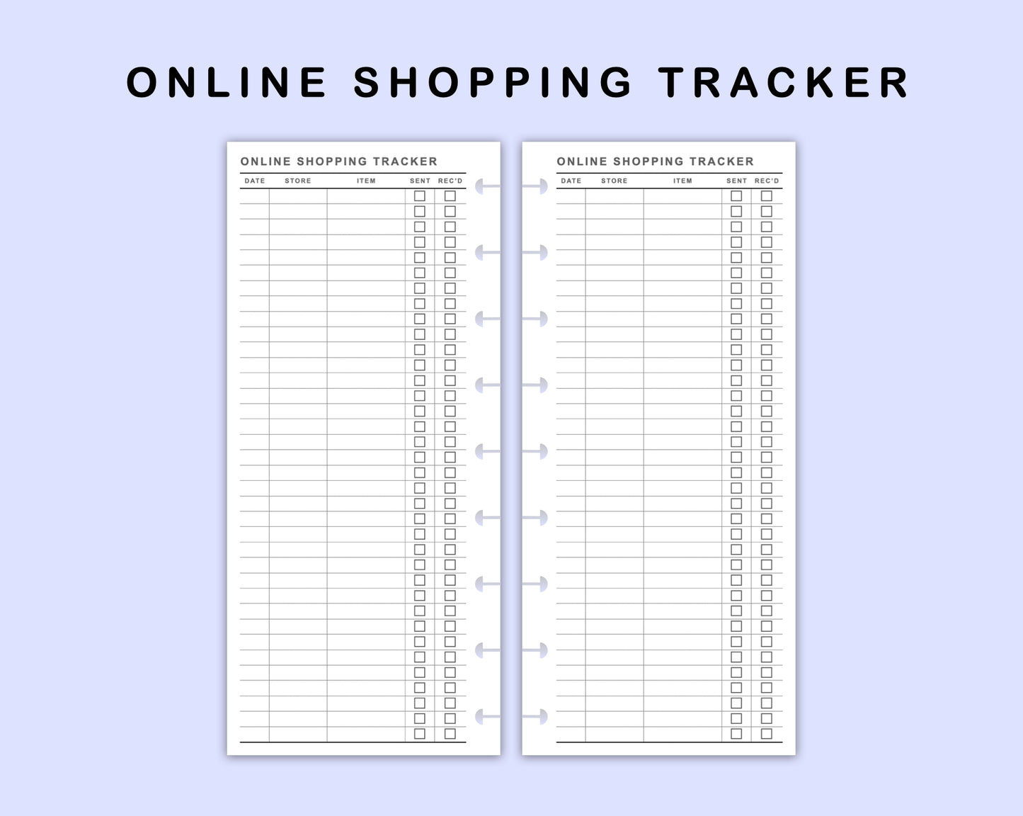 Skinny Classic HP Inserts - Online Shopping Tracker