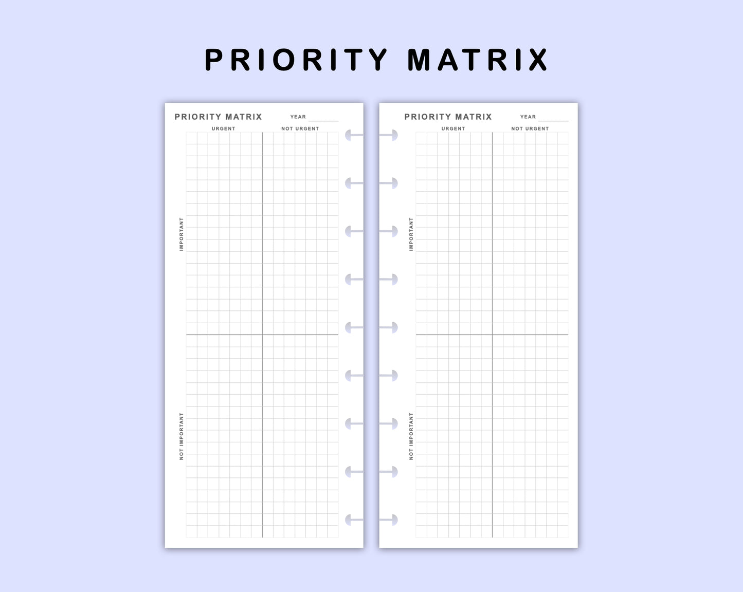 Skinny Classic HP Inserts - Priority Matrix