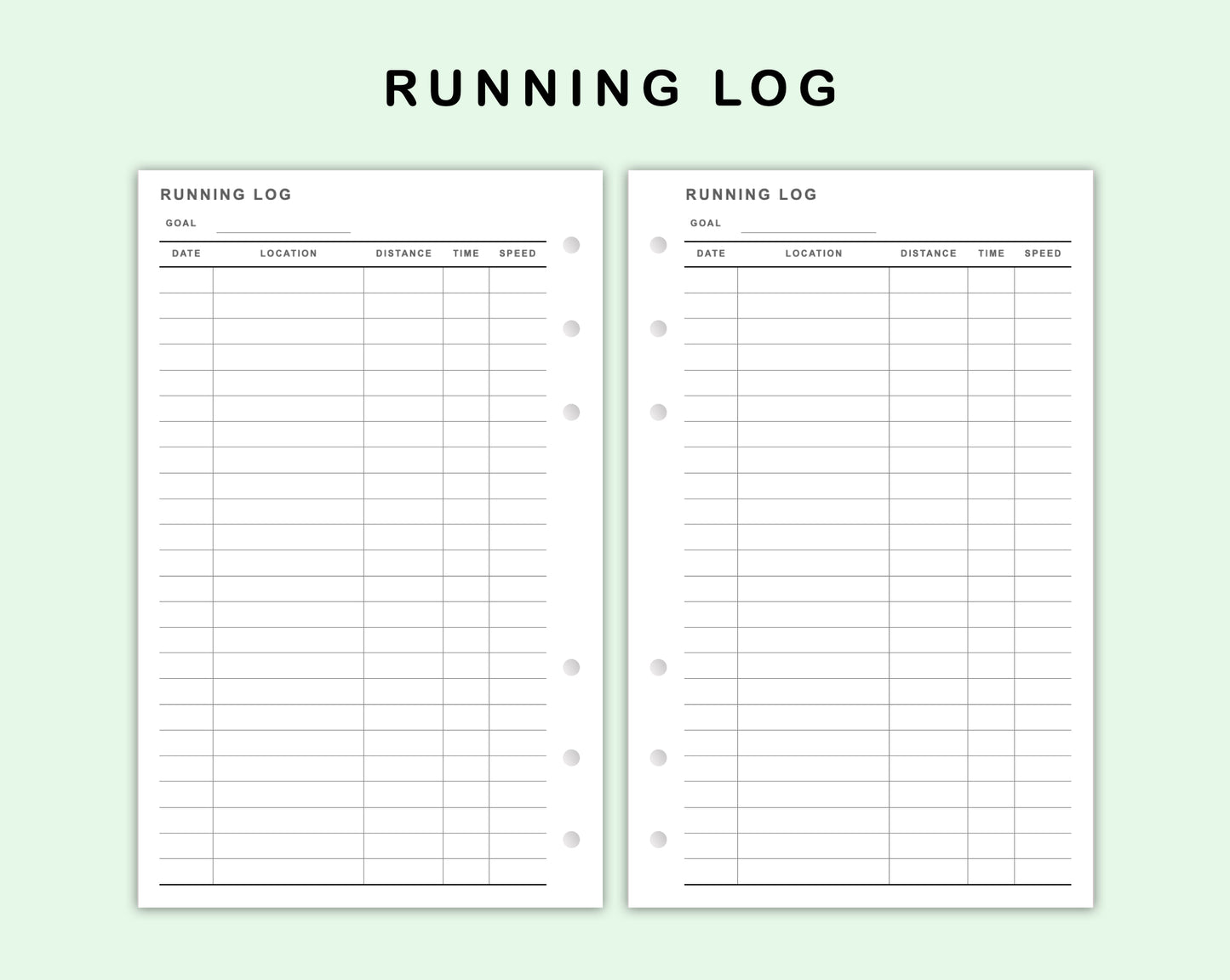 FC Compact Inserts - Running Log