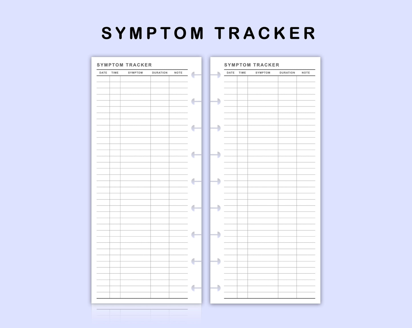 Skinny Classic HP Inserts - Symptom Tracker