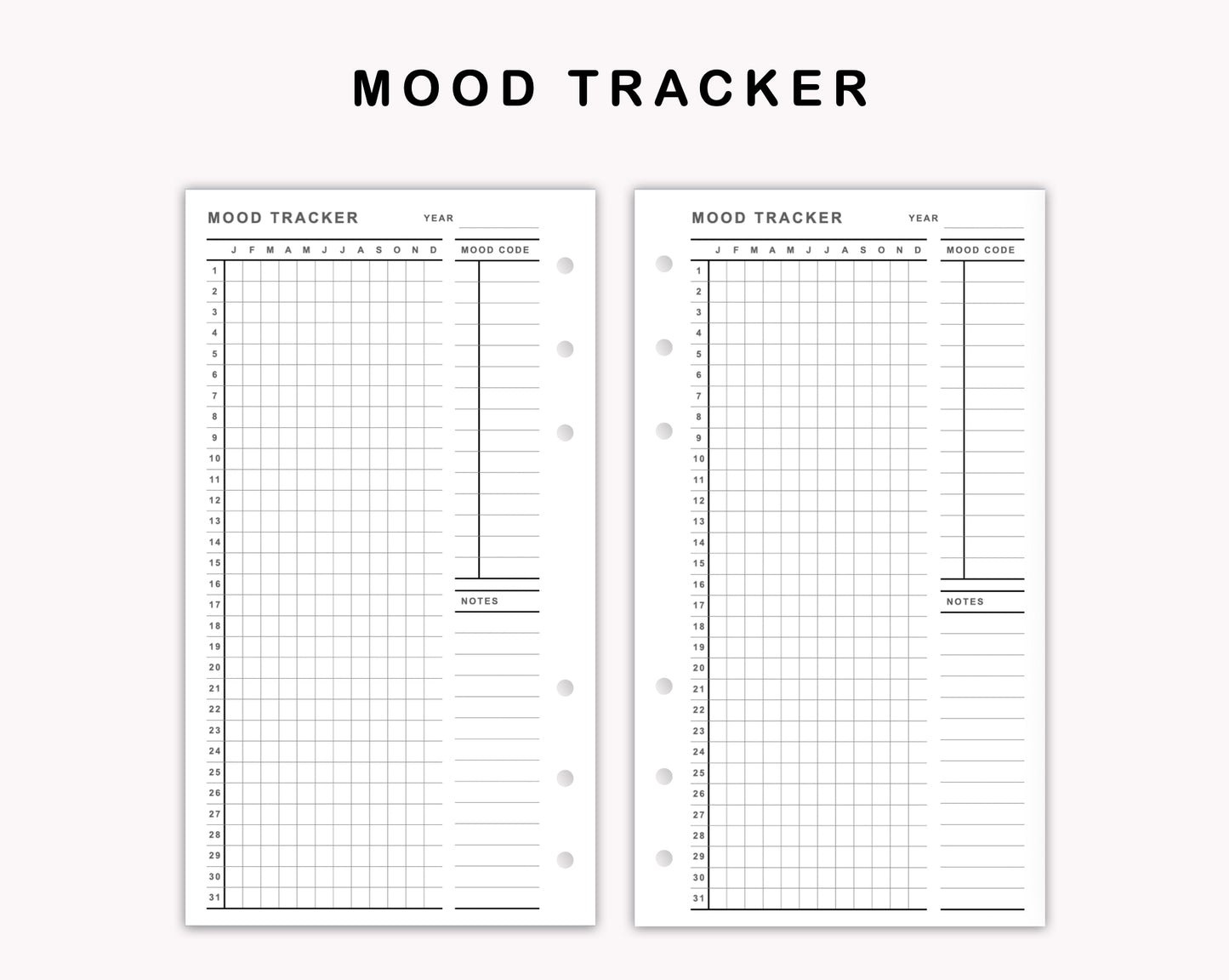 Personal Inserts - Mood Tracker