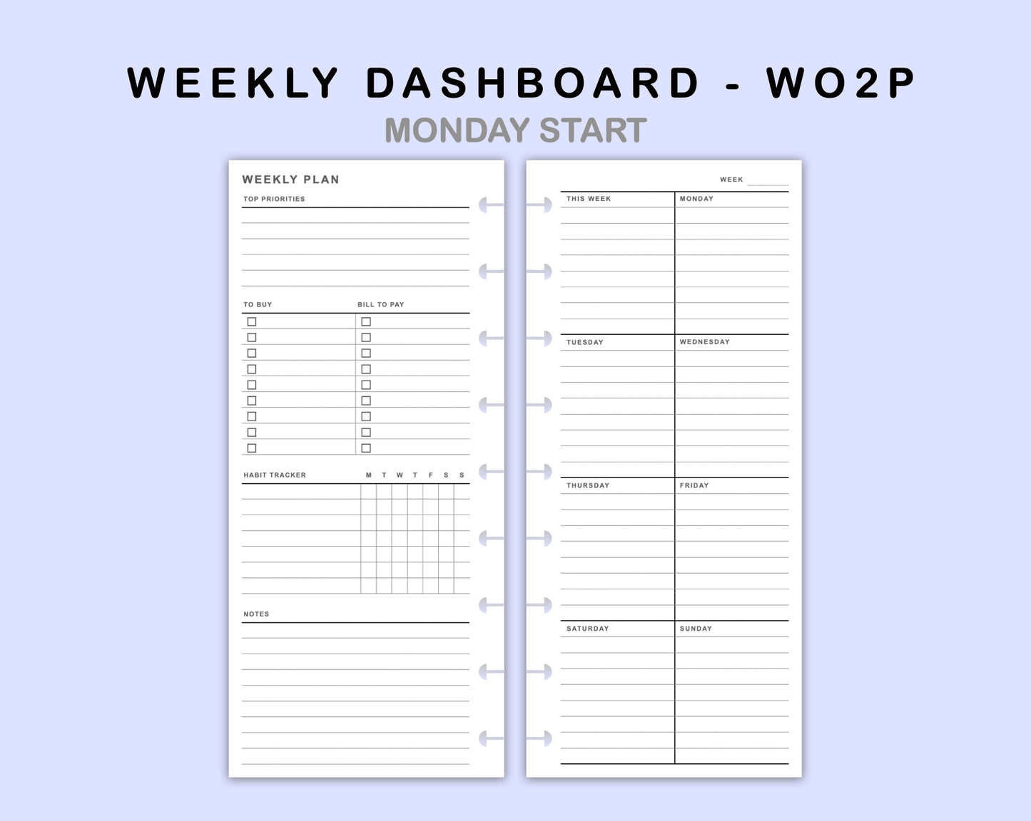 Skinny Classic HP Inserts - Weekly Dashboard