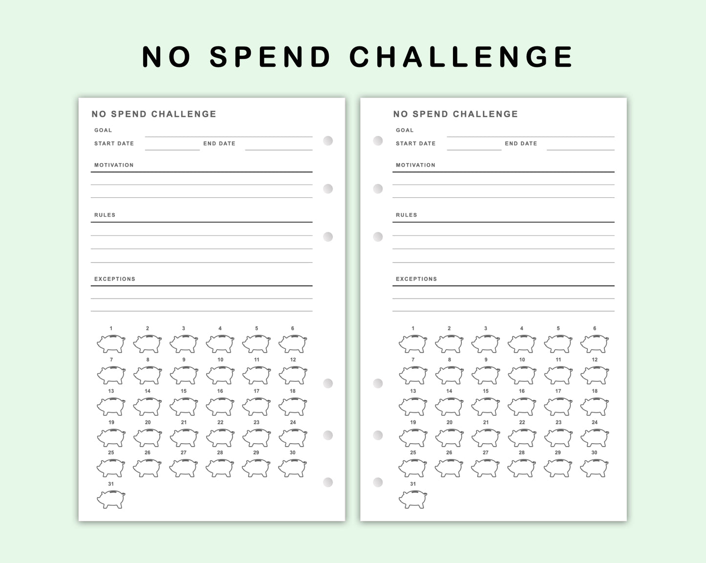 FC Compact Inserts - No Spend Challenge