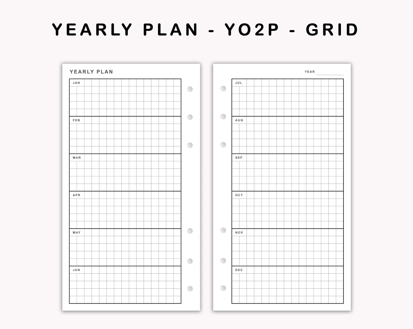 Personal Inserts - Yearly Plan - YO2P - Grid