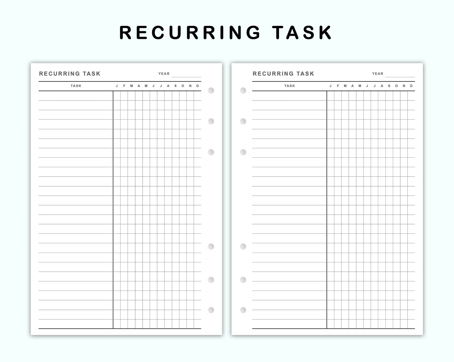 Personal Wide Inserts - Recurring Task