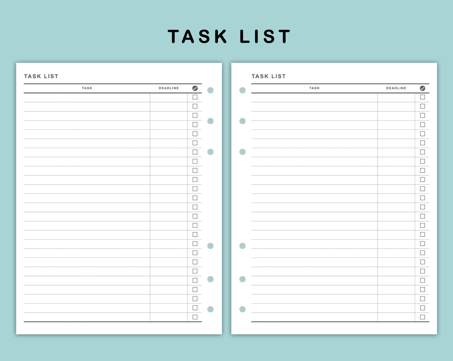 B6 Wide Inserts - Task List