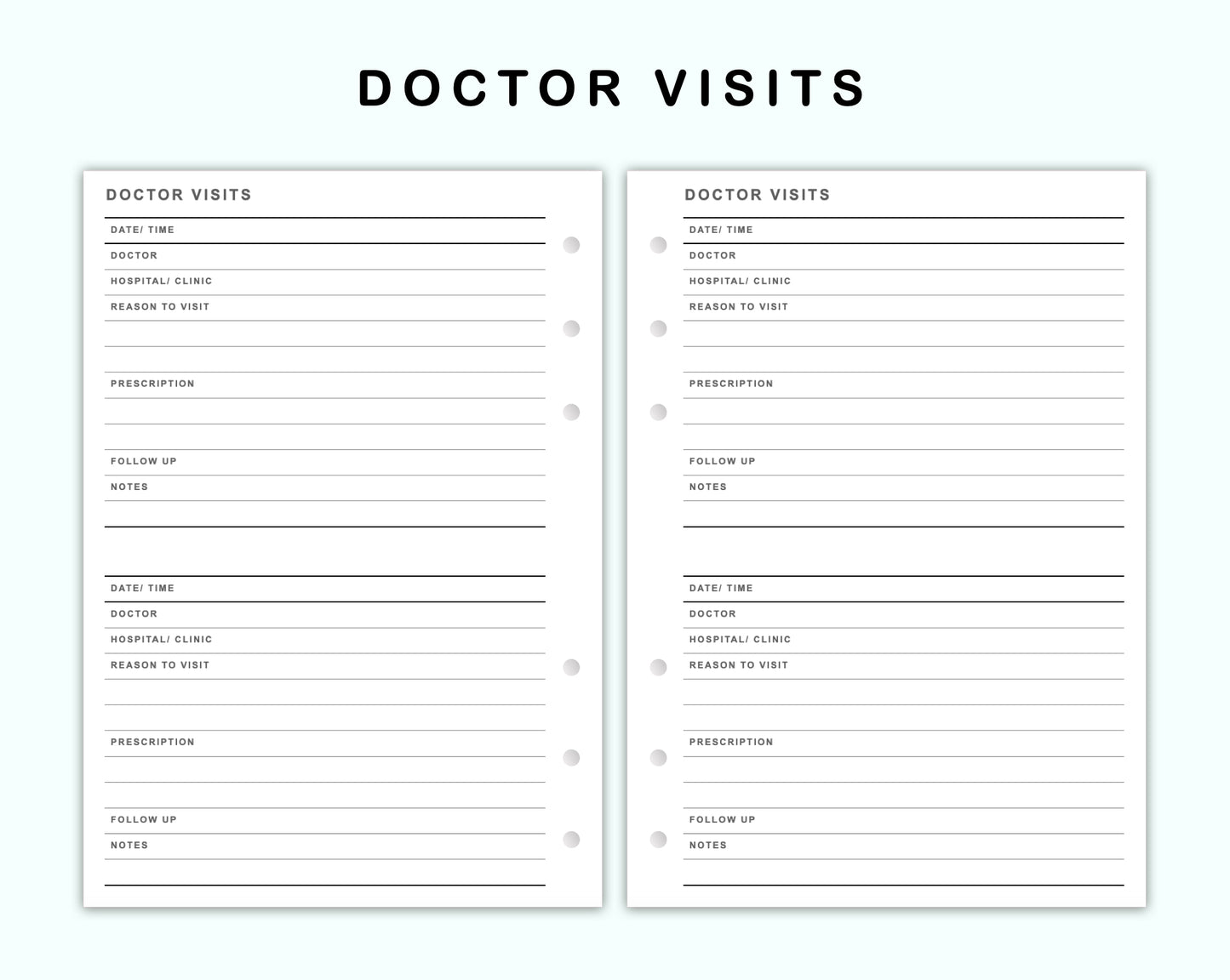 Personal Wide Inserts - Doctor Visit