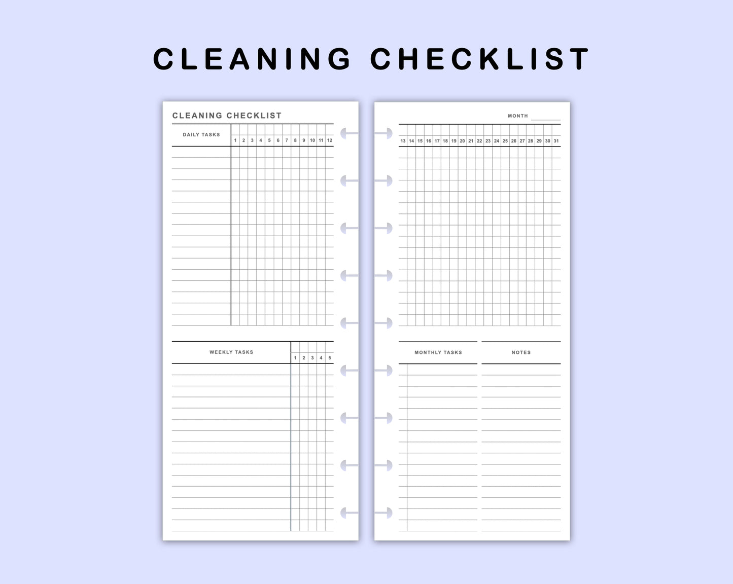 Skinny Classic HP Inserts - Cleaning Checklist