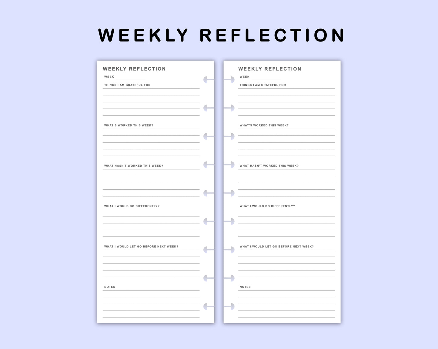 Skinny Classic HP Inserts - Weekly Reflection