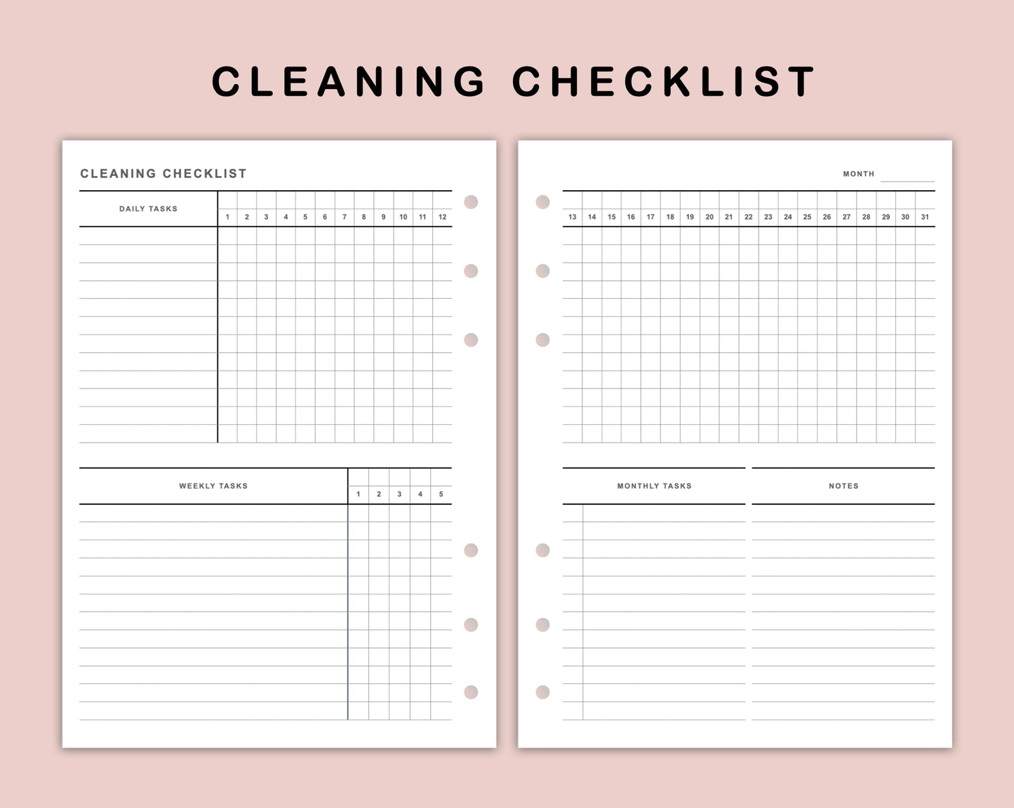 B6 Inserts - Cleaning Checklist