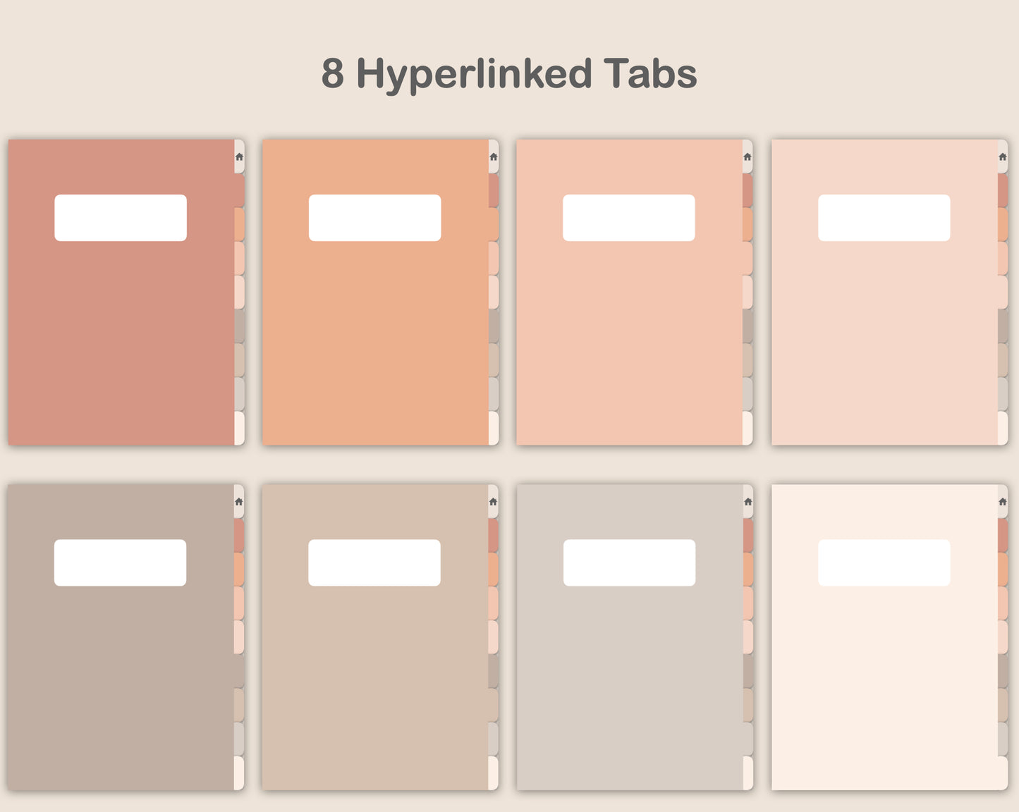 Digital Notebook 8 Tab - Portrait - Neutral
