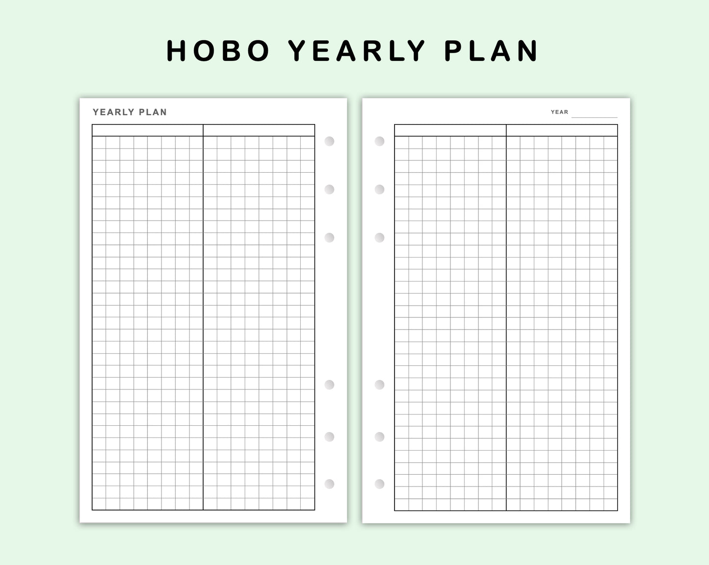 FC Compact Inserts - Yearly Plan - Hobonichi