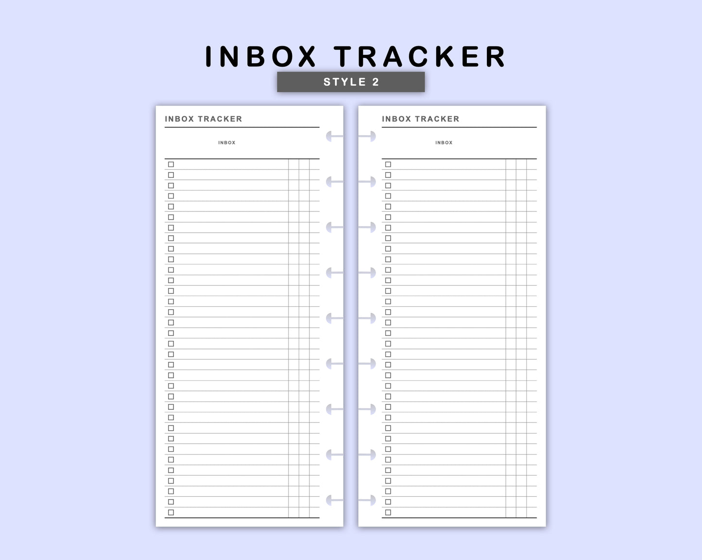Skinny Classic HP Inserts - Inbox Tracker