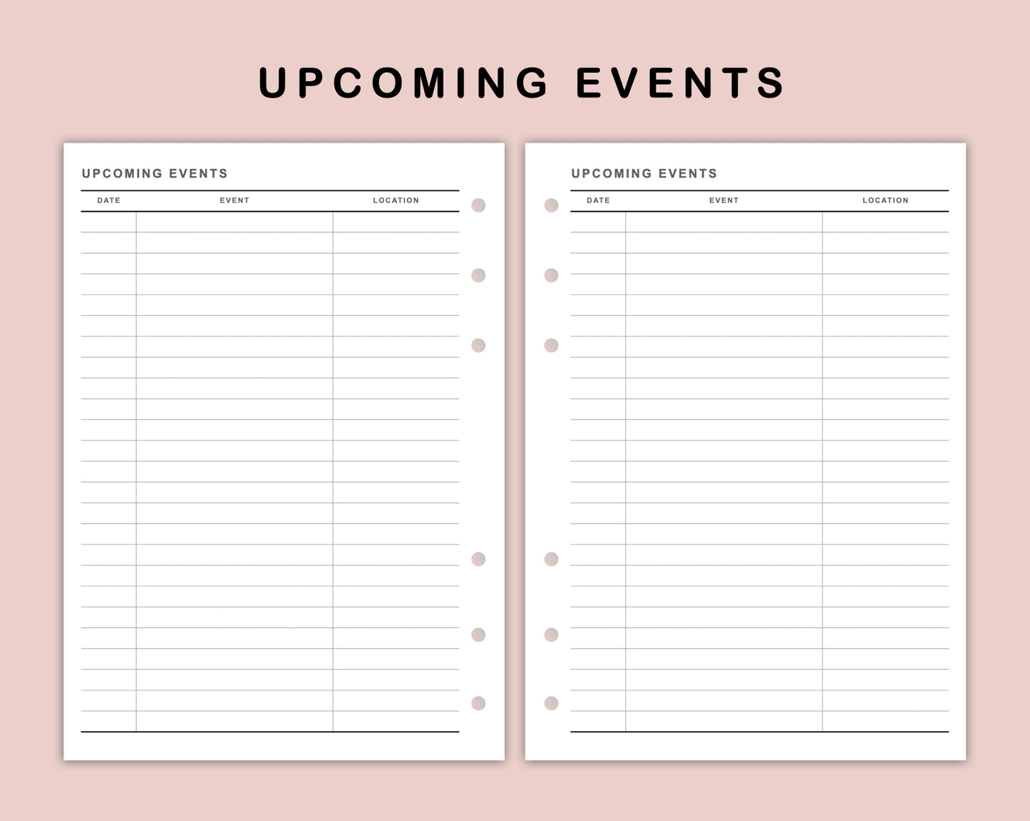 B6 Inserts - Upcoming Event