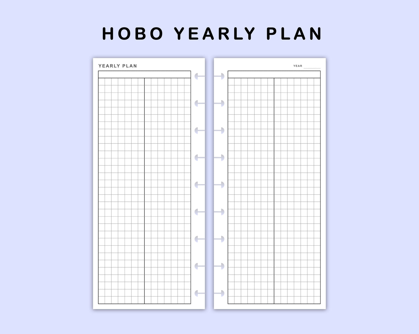 Skinny Classic HP Inserts - Yearly Plan - Hobonichi