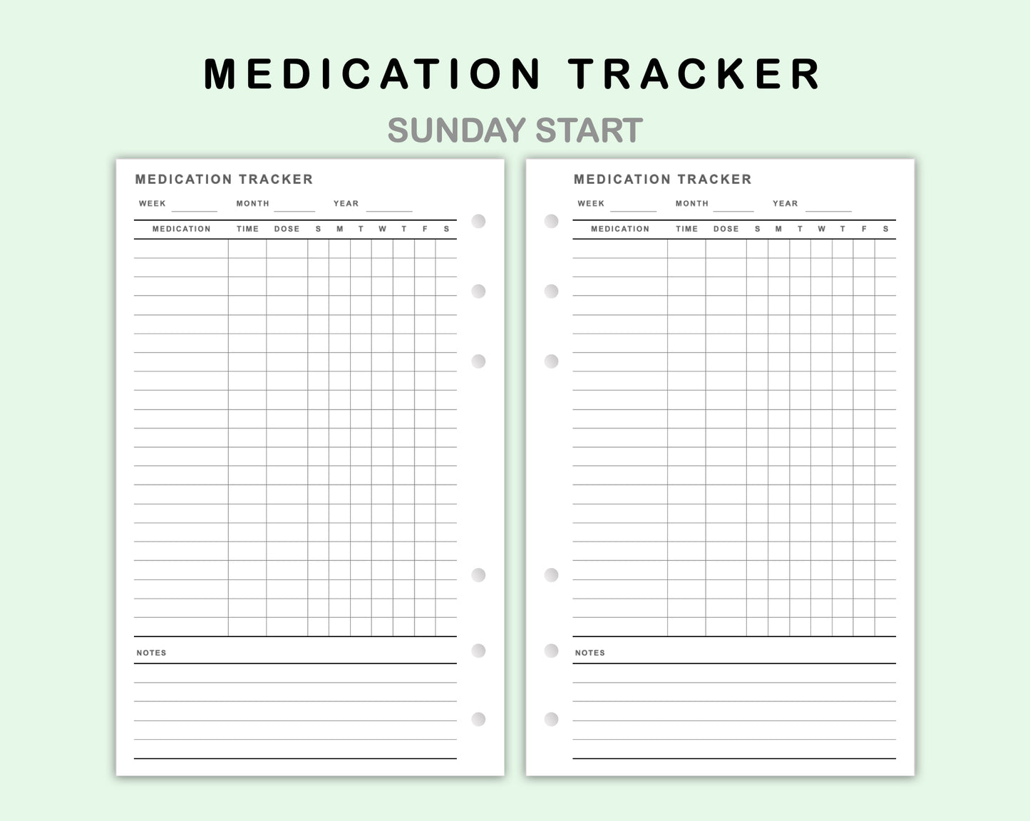 FC Compact Inserts - Medication Tracker