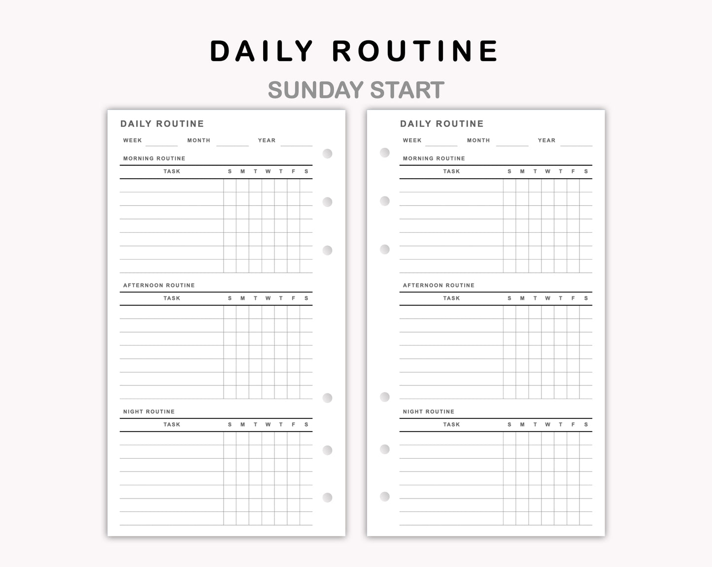 Personal Inserts - Daily Routine