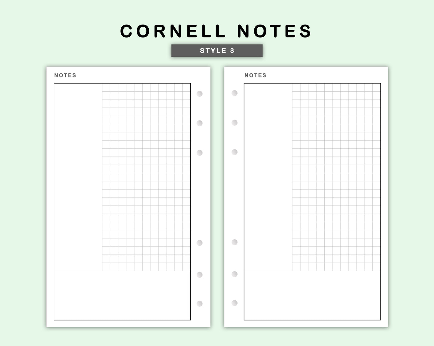 FC Compact Inserts - Cornell Notes