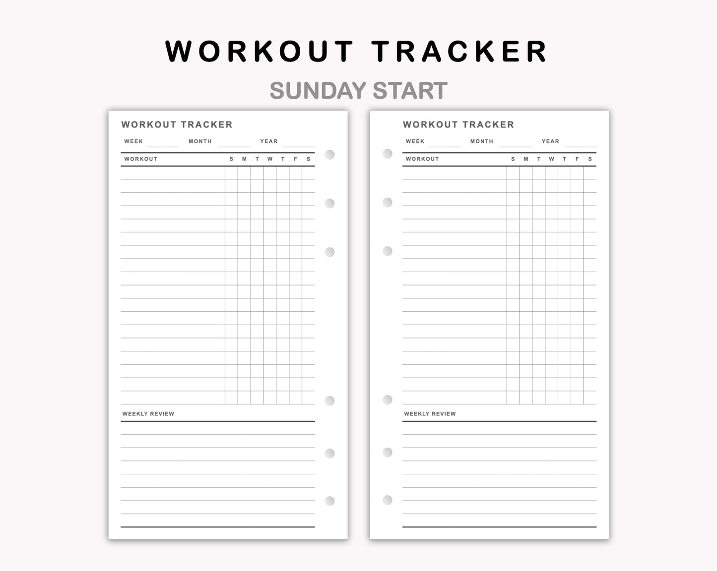 Personal Inserts - Workout Tracker