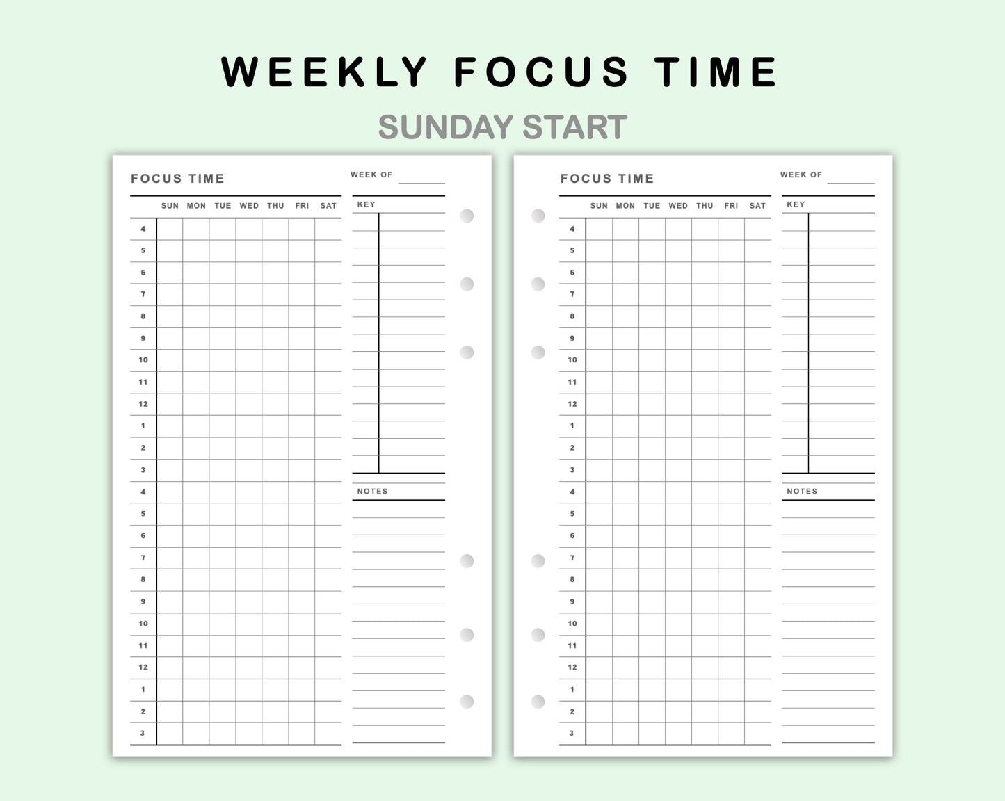 FC Compact Inserts - Weekly Focus Time